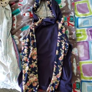 Navy Floral DoubleHood